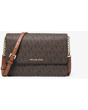 Michael Kors Outlet Mkbandolera Daniela Grande Con Logotipo - Gris