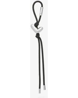 MICHAEL Michael Kors Mk Initial-Tone And Speckled Cord Bag Charm - White