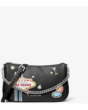 Michael Kors Carmela Medium Embellished Convertible Crossbody Bag - Grey