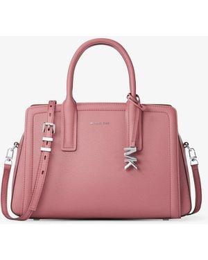 MICHAEL Michael Kors Mk Laila Medium Leather Satchel - Pink