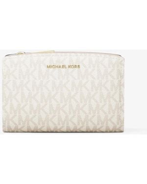 MICHAEL Michael Kors Mk Bryant Medium Signature Logo Wallet - Natural