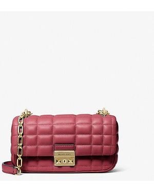 Michael Kors Mk Tribeca Small Quilted Leather Shoulder Bag in Black Lyst UK