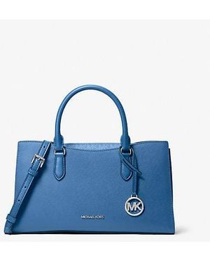 Michael Kors Arden Medium Top-Zip Satchel - Blue