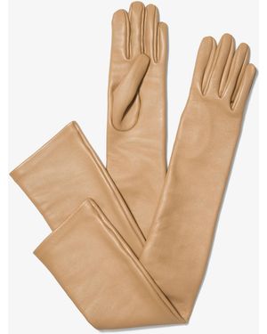 Michael Kors Michael Kors Leather Opera Gloves - White