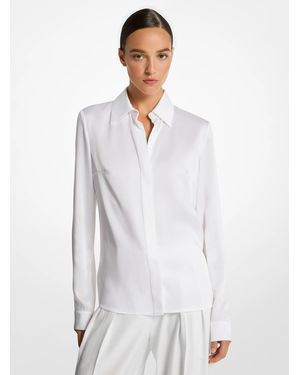 Michael Kors Hansen Charmeuse Shirt - White
