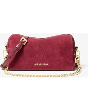Michael Kors Bryant Small Suede Convertible Crossbody Bag - Red