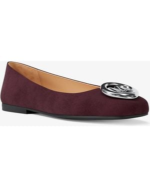 MICHAEL Michael Kors Mk Milan Suede Ballet Flat - Red