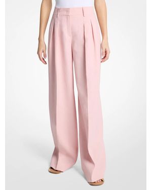 Michael Kors Michael Kors Linen Wide-Leg Pants - Pink