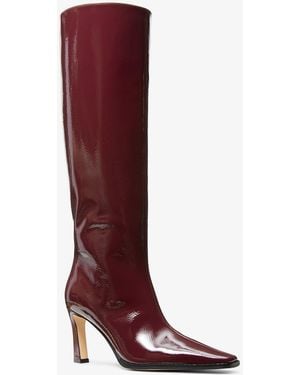 MICHAEL Michael Kors Mk Darrah Patent Leather Boot - Red