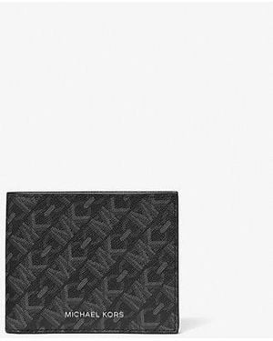 Michael Kors Portafoglio a libro Hudson con logo Empire - Grigio