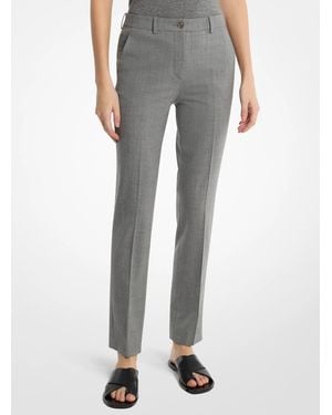 Michael Kors Michael Kors Samantha Stretch Wool Pants - Gray