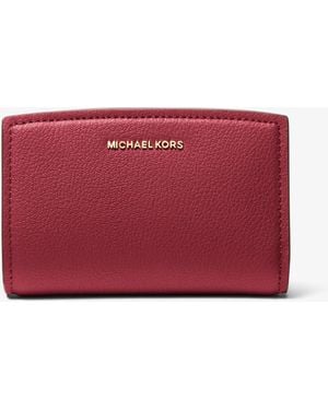 MICHAEL Michael Kors Mk Bryant Medium Pebbled Leather Wallet - Red
