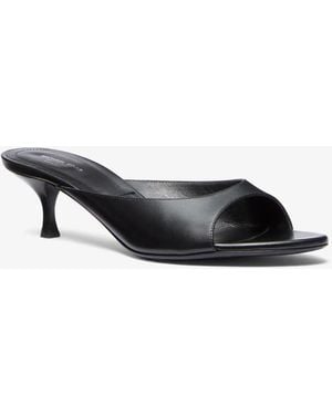 Michael Kors Mk Arianna Leather Mule - White