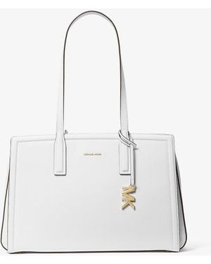 MICHAEL Michael Kors Mk Laila Medium Leather Tote Bag - Natural