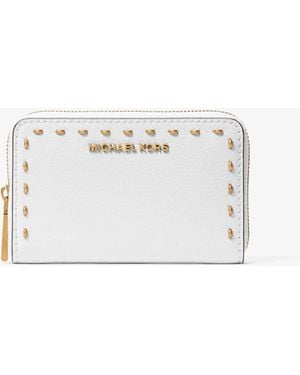 MICHAEL Michael Kors Mk Small Studded Leather Wallet - White