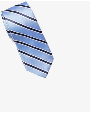 Michael Kors Mk Striped Silk Tie - Blue