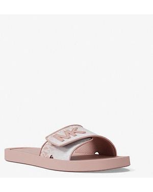 Michael Kors Palmer Ombré Signature Logo Slide Sandal - Pink