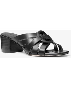 MICHAEL Michael Kors Erika Leather Sandal - White