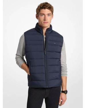 Michael Kors Outlet Mk Glendale Quilted Nylon Vest - Blue