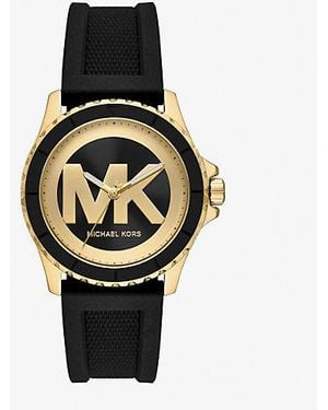 Michael Kors Oversized Everest-Tone And Silicone Watch - White