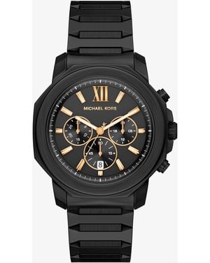 Michael Kors Oversized Prescott-Tone Watch - Black
