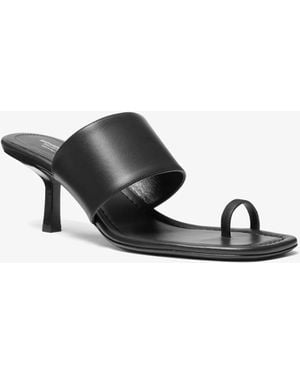 Michael Kors Mk Dionne Leather Sandal - White