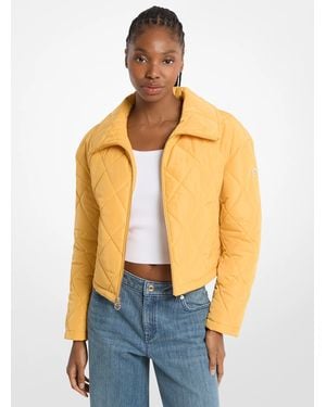 Michael Kors Cropped Quilted Jacket - Blue