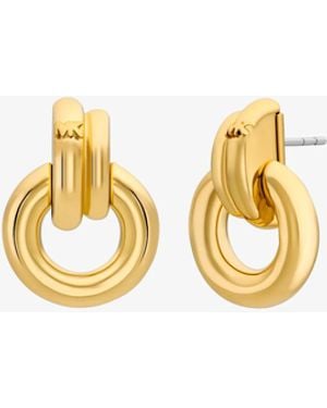 Michael Kors Interlocking Hoop Earrings - Metallic