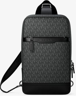 Michael Kors Mk Hudson Signature Logo Travel Sling Pack - Black