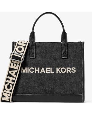 Michael Kors Cooper Denim Convertible Crossbody Bag - Black