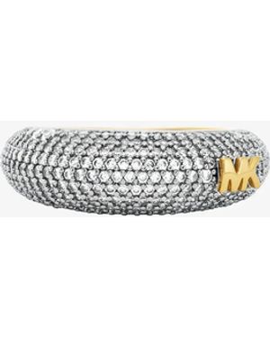 Michael Kors Pavé Two-Tone Dome Ring - White