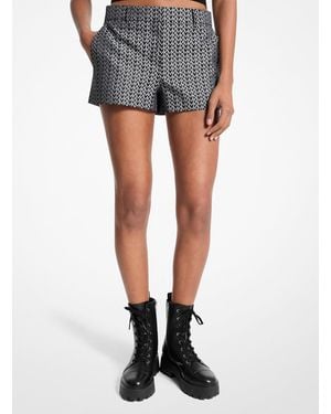 MICHAEL Michael Kors Shorts Con Logo Mk2000 Jacquard - Grigio