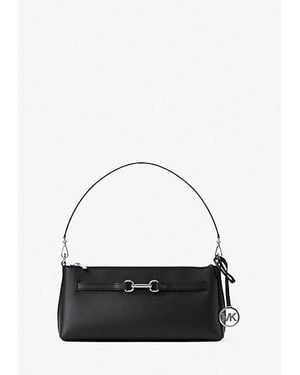Michael Kors Carson Small Pebbled Leather Convertible Crossbody Bag - White