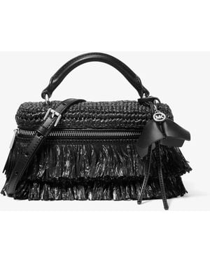 Michael Kors Jana Extra-Small Hand-Crocheted Crossbody Bag - Black