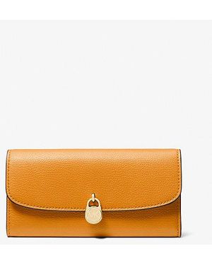 Michael Kors Hamilton Large Leather Continental Wallet - Orange