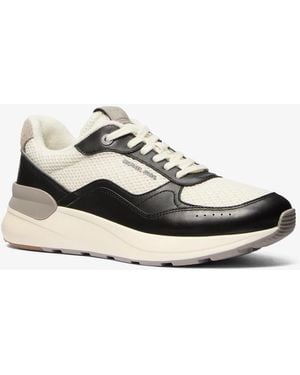 Michael Kors Trevor Mixed-Media Trainer - White
