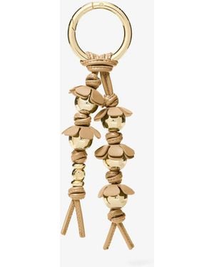 Michael Kors Embellished Floral Bag Charm - White