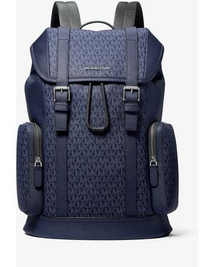 Michael Kors Mkmochila Hudson Con Logotipo - Azul