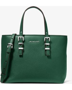 MICHAEL Michael Kors Mk Quinn Small Pebbled Leather Crossbody Bag - Green