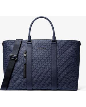 Michael Kors Hudson Signature Logo Tote Bag - Gray