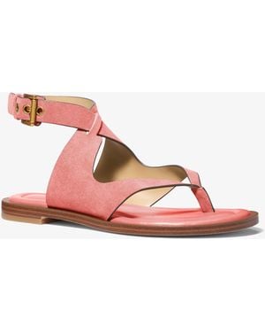 MICHAEL Michael Kors Michael Kors Irene Leather Thong Sandal - Pink