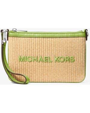 Michael Kors Jet Set Travel Small Woven Wristlet - Green
