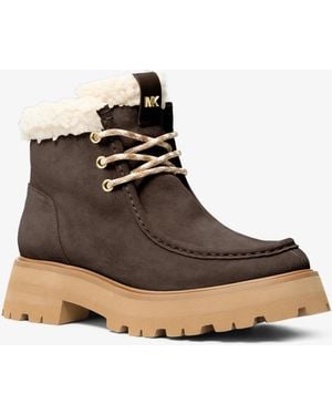 MICHAEL Michael Kors Mk Cade Fleece-Lined Suede Ankle Boot - Brown
