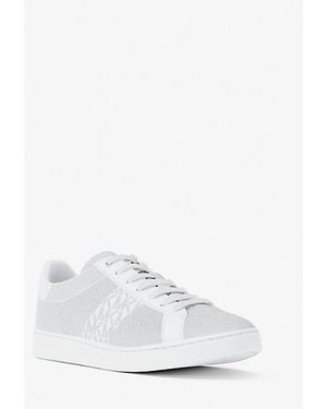 Michael Kors Jacob Mixed-Media Sneaker - White