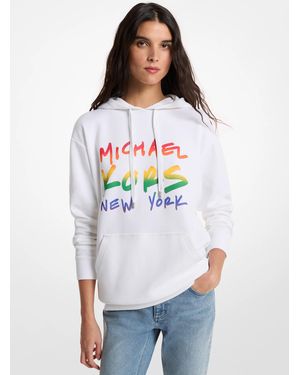 Michael Kors Pride Logo Cotton Blend Hoodie - White
