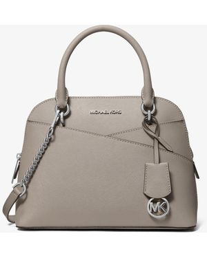 Michael Kors Jet Set Medium Saffiano Leather Dome Satchel - Grey