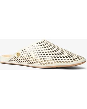 Michael Kors Cady Perforated Leather Mule - White