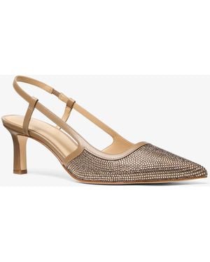 MICHAEL Michael Kors Mk Alora Suede Slingback Pump - Natural