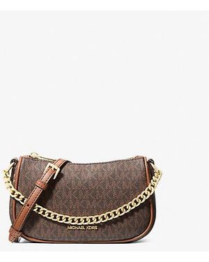 Michael Kors Carmela Small Signature Logo Convertible Crossbody Bag - Brown