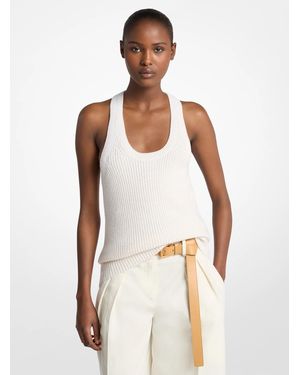 Michael Kors Michael Kors Cashmere And Linen Tank Top - White